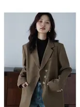 レトロデザインの女性用ジャケット【クールな雰囲気・ゆったりフィット】（セットアップ対応）