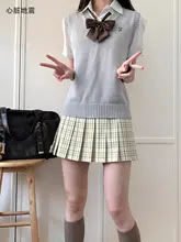 オリジナルデザインの制服風スカート【春夏用・百褶スカート・学生向け】（セットアップ対応）