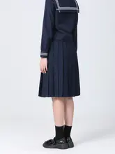 高腰Aラインプリーツスカート【無地・秋冬用・学生向け】
