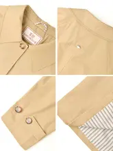 Marchnoon カーキ色コットン風衣【デザイン性のあるゆったりシルエット・小柄向け】