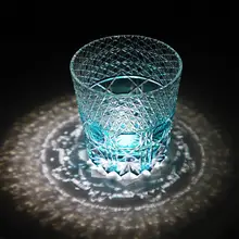 江戸切子水晶酒杯【手作り彫刻・贈り物に最適・ギフトボックス付き】