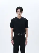 基礎的な無地フィット短袖Tシャツ【クリーンフィット・ゆったりした肩・白黒灰】