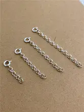 925純銀製 パールネックレス用延長チェーン【手作りDIY用・四角形ディテール】
