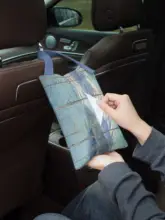 浮世絵デザイン 車載ティッシュボックス【高級感・吊り下げ式】