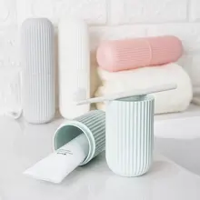 旅行用 軽量洗面用カップセット【多機能・カップ・歯ブラシ・歯磨き粉収納ボックス・ペア用】（セットアップ対応）