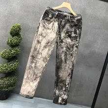 ユニークデザインのメンズデニムパンツ【ワイドストレート・ブーツカット・春秋用】（セットアップ対応）