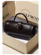 復古デザインの円筒型バッグ【ファッション通勤用・トート＆ショルダー2way】