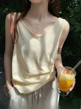 リネン混吊りストラップトップス【夏用・ルーズフィット・ノースリーブ】