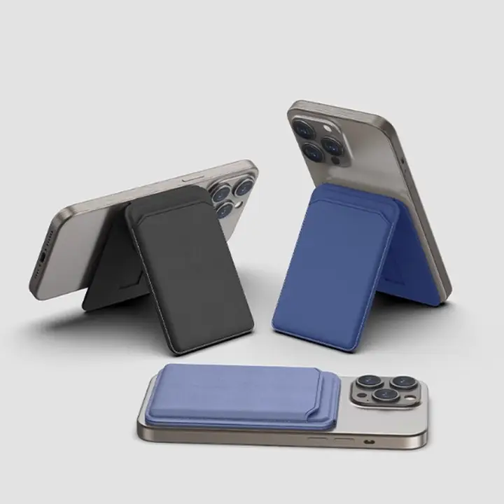 MagSafe対応のレザー折りたたみカードホルダー【iPhone各モデル対応】