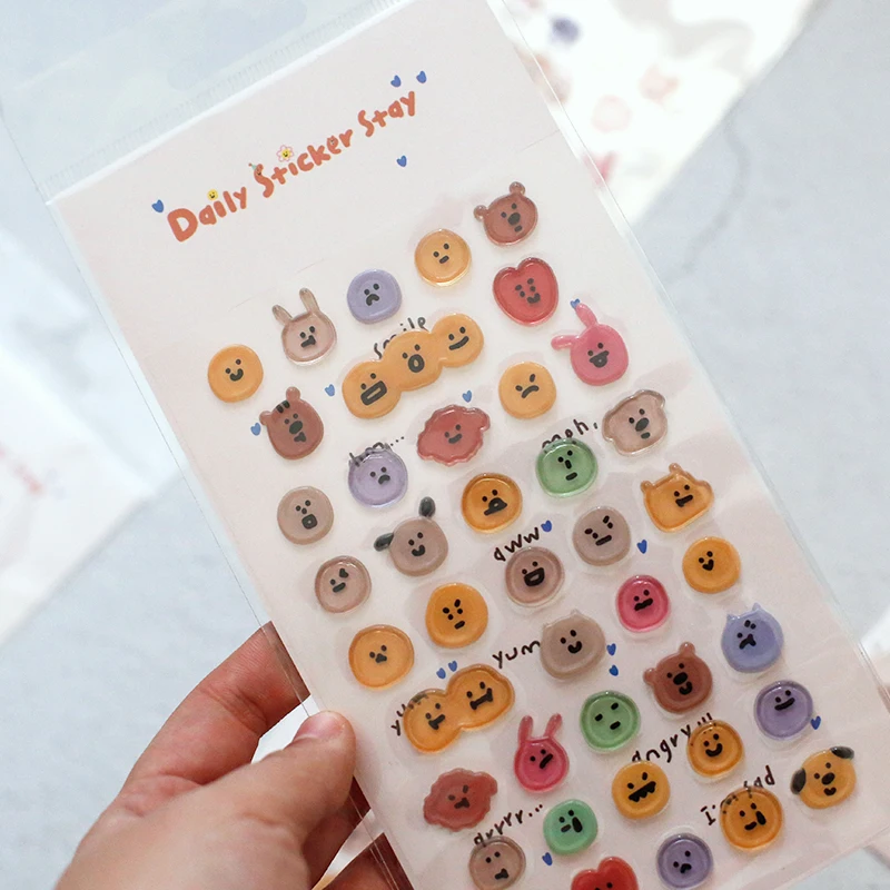 おしゃれなステッカーを選ぶときに迷うなら、この「かわいい表情の立体ステッカー」が答えです！