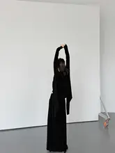 長袖のフィットしたカーディガンとマーメイドスカート【白昼の装い・フレンチスタイル・セットアップ対応】