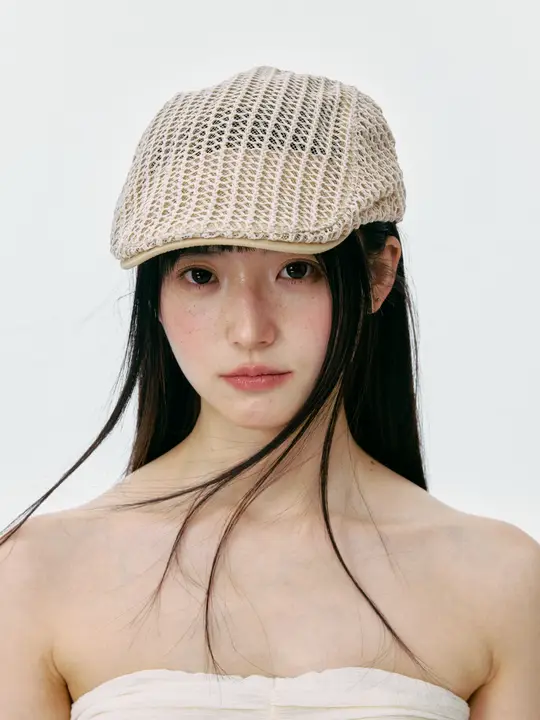 ハンチング帽 ベレー帽 レディース 透かし編み 小顔見え ストリート おしゃれ ヴィンテージ 春 秋