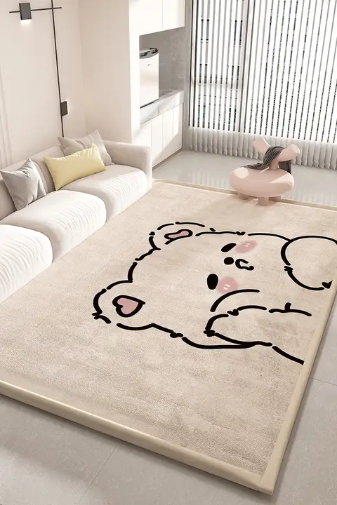 冬用厚手カーペット【子供用・プレイマット・寝具・ベッドサイド用】