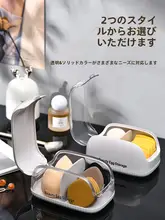 メイクブラシ収納ボックス【デスクトップ用・防塵・仕切り付き】