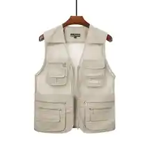 多ポケット夏用薄手作業用メッシュベスト【アウトドア・男性用・釣り・撮影用】（セットアップ対応）