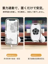 車載スマホホルダー【高級仕様・エアコン吹き出し口取り付け・重力支え】