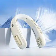 首掛けファン【ミニ・USB充電・羽根なし・アウトドア用・冷却機能】