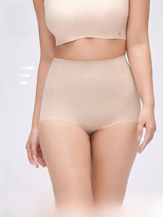 女性用 通気性のある抗菌ひざ下パンツ【引き締め・フラットウエスト・ヒップアップ】