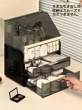 化粧品収納ボックス【デスクトップ用・防塵・口紅・香水整理ラック】