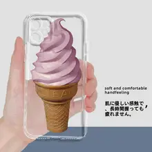 アイスクリームデザインのスマートフォンケース【全機種対応・透明・夏らしいデザイン】