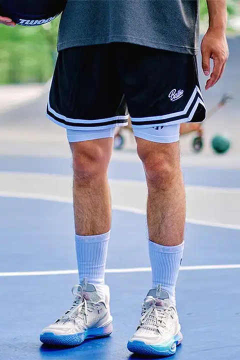 BALLHO メンズバスケットボールショートパンツ【夏用・吸汗速乾・トレーニング用・ルーズフィット・5分丈】