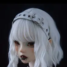 カチューシャ フェイクレザー ハンドメイド ホワイト サブカル ロック ゴシック