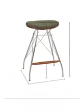 レトロデザイン バースツール【ソフトパッド・シンプル・軽やかな高脚椅子】