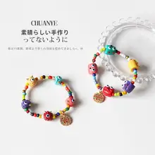 可愛いデザインの小怪獣ブレスレット【カップル用・ゴムバンドタイプ】