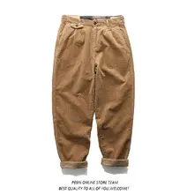 レトロデザインのコーデュロイカジュアルパンツ【男性用・フィット・ tapered スタイル】