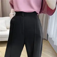 焦糖色のストレートパンツ【高腰・ゆったりシルエット・カジュアル】（セットアップ対応）
