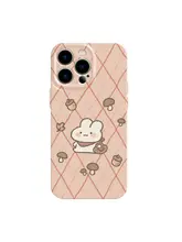 スマホケース iPhone対応 Android対応 うさぎ柄 キュート ソフト TPU フィルム加工