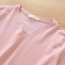 通気性の良いコットン短袖Tシャツ【レディース・ホワイト・ルーズフィット】