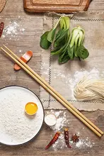 ロング箸 家庭用 揚げ麺 高温耐性 防熱 キッチン専用