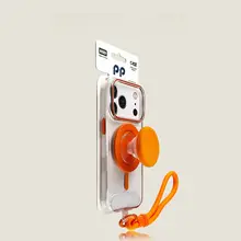 マグネット式スマホスタンド【調節可能・ストラップ付き・対応機種多数】