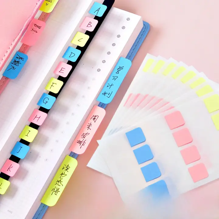 文具用便利貼ラベル【創意インデックス・蛍光マーカー・学生・オフィス用】