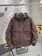 メンズ 秋冬用 フード付きコットンジャケット【無地・カジュアルデザイン・流行の工装スタイル】