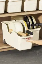 キッチン用鍋具収納ボックス【鍋蓋・調味料収納・キャスター付き・多機能ラック】