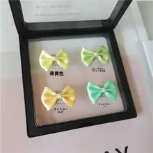 無地のリボン付きペット用ヘアクリップ【ミニサイズ・犬用】