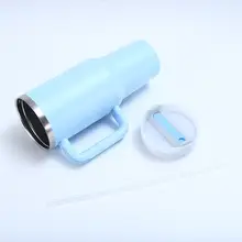 304ステンレス製 車用保温冷却マグカップ 40oz【ハンドル付き・女性向け・アウトドア・便利なストロー・大容量】