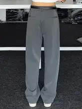 春秋用 高級感漂うストレートパンツ【フィット・男性用・カジュアル】（セットアップ対応）