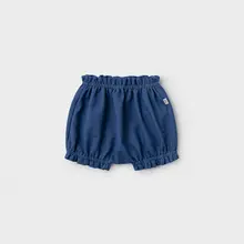 赤ちゃん用夏用高弾性デニムショートパンツ【可愛らしいデザイン・PPパンツ】（セットアップ対応）
