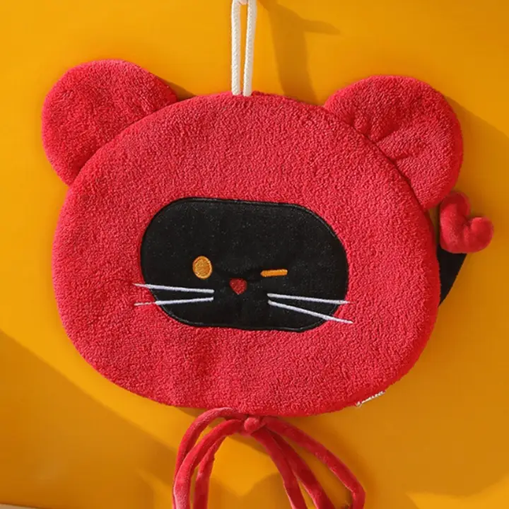 かわいい猫デザインのマルチタオル【キッチン＆バスルーム用】