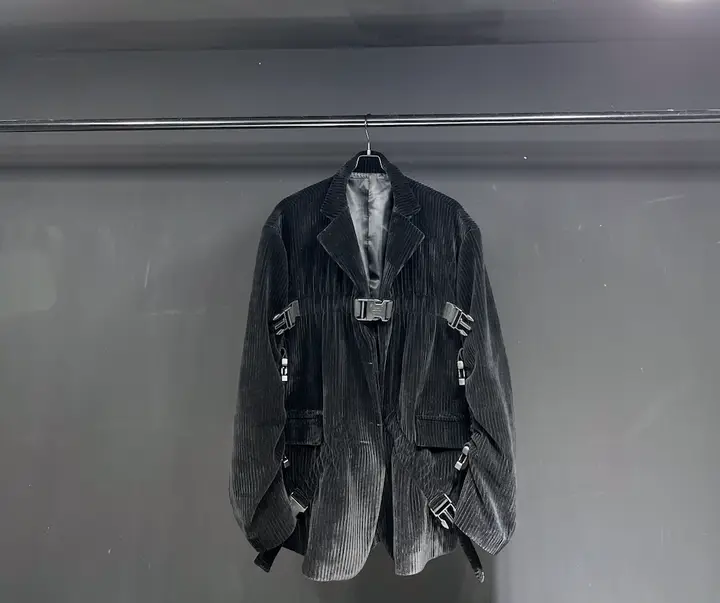 オーバーサイズ コーデュロイ ジャケット【厚手・ダークデコンストラクション・秋冬用】