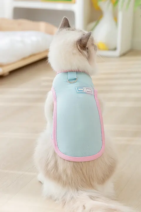 ペット用猫日焼け防止ウェア【夏用・通気性のある薄手・犬用ベスト・毛が抜けにくい】