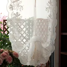 カーテン バルーンシェード ローマンシェード 昇降カーテン 出窓用 糸刺繍 アメリカンカントリー調 既製