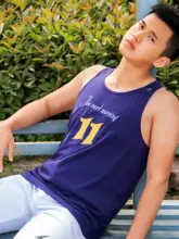 メンズコットン丸首ノースリーブタンクトップ【春夏用・フィット感・スポーツ＆カジュアル】