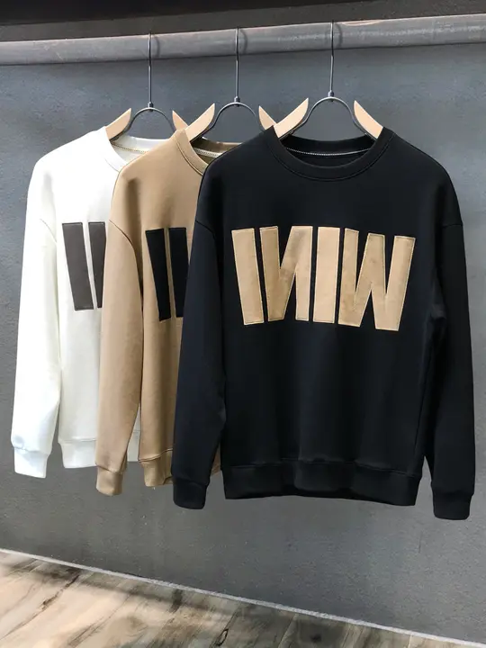 秋冬用クルーネックコットンパーカー【カジュアル・男性用・トレンド】