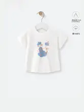 夏用 竹節綿製 ベビーTシャツ【半袖・純綿・お出かけに最適】