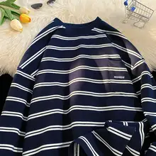 秋季用薄手コットン長袖ボーダーTシャツ【ユニセックス・カジュアル・フィット】