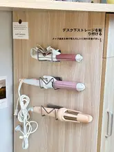 ヘアアイロンホルダー 壁掛け 耐熱 穴あけ不要 卓下 洗面所 コテ ストレートブラシ 収納ラック